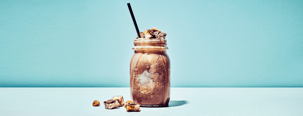 shake proteine caramel fondant