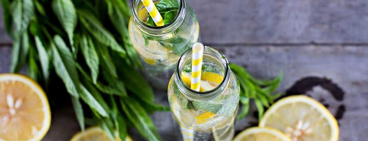 infusing water with lemon and mint can help you drink more water