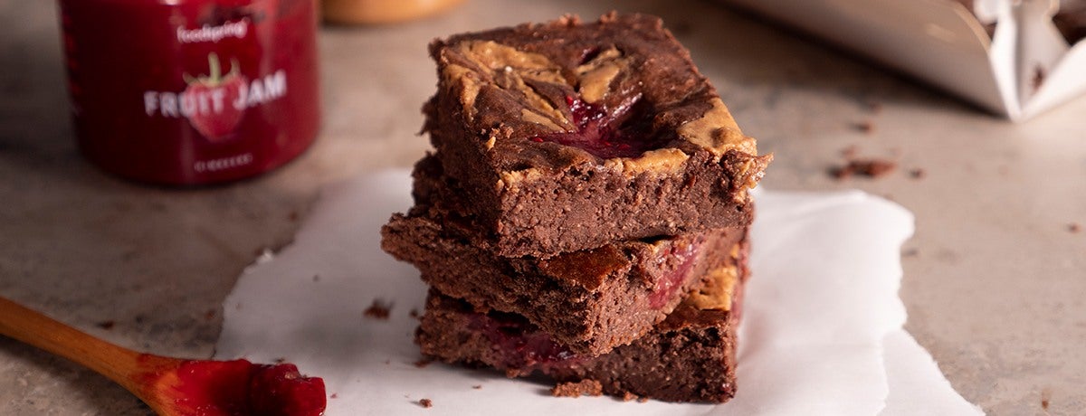 Peanut Butter Jelly Brownie