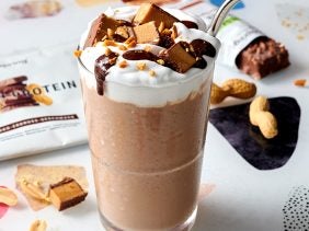 Chocolate Peanut Butter Frappé Protein Shake