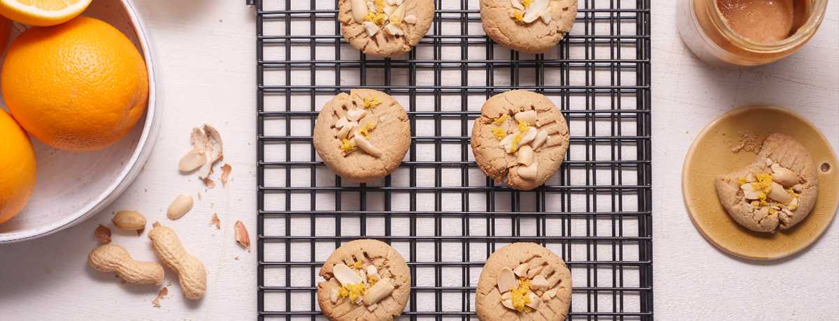 Cookies vegan à l’orange et au beurre de cacahuète