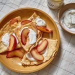 Peaches and Cream Crepes (High Protein)