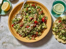 higher protein taboule salad recipe with lentils and seeds