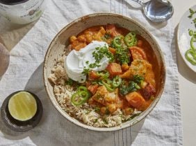 healthy chicken curry with chickpea & sweet potato