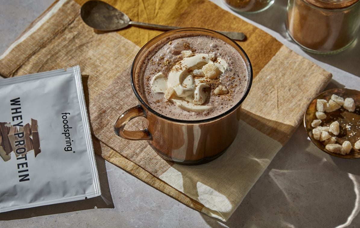 gingerbread protein hot chocolate