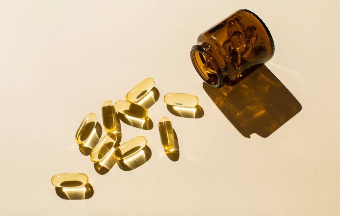 Supplements lie on a table